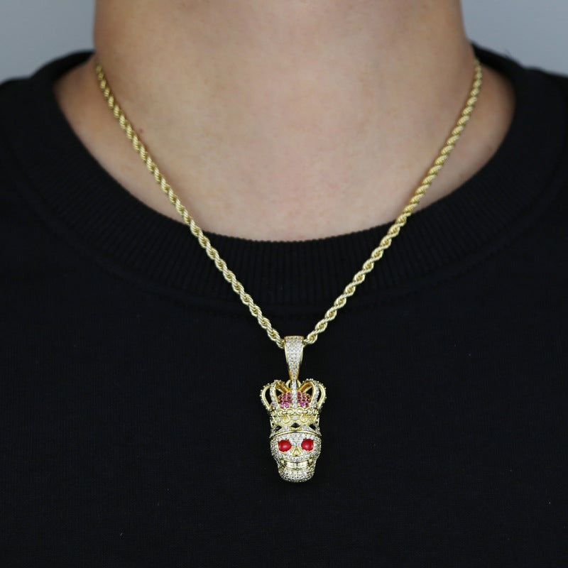 Fashion Crown Skull Pendant Men's Necklace – Jewelry Gift Ideas — 1