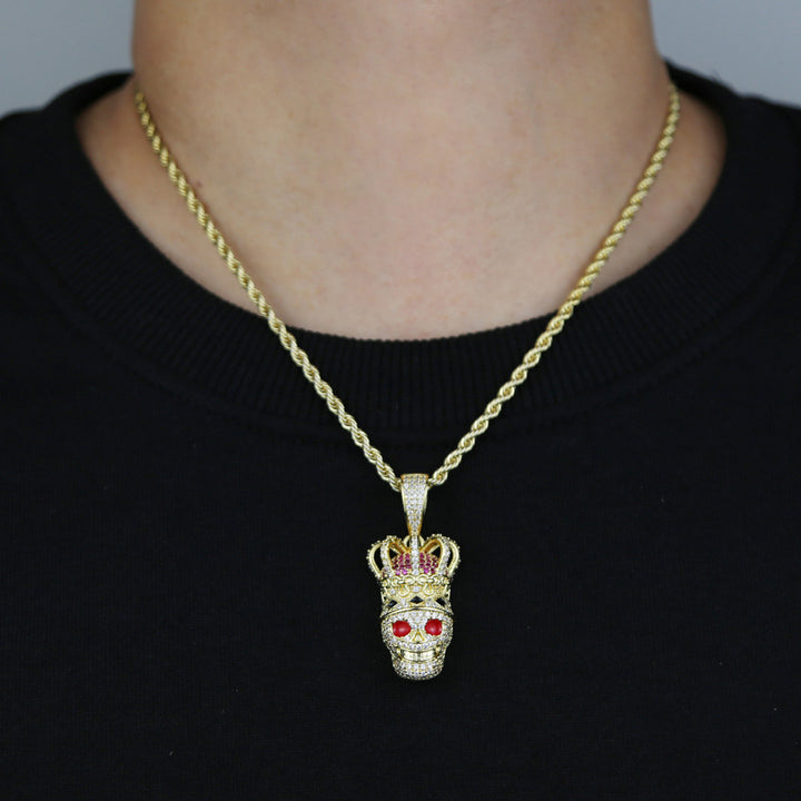 Fashion Crown Skull Pendant Men's Necklace – Jewelry Gift Ideas — 1