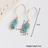 Fashion Turquoise Oval Edging Copper Earrings – Stylish Gifts — 2
