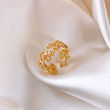 Woven Twist Net Celebrity Ring Women – Gifts for Her — 3