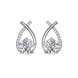Women's Fashion Silver Pin Cross Zirconia Earrings – Stylish Gifts — 6
