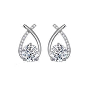 Women's Fashion Silver Pin Cross Zirconia Earrings – Stylish Gifts — 6