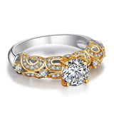 Four-claw inlay simulation diamond ring – Everyday Gifts — 2