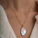 Natural Baroque Petal Pearl Pendant Necklace – Jewelry Gift Ideas — 1