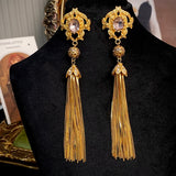 Vintage Court Style Exaggerated Tassel Diamond Silver – Stylish Gifts — 1