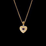 Brushed Heart S925 Silver Gold Plated Garnet – Jewelry Gift Ideas — 3
