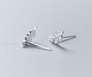 Female Fashion Temperament Diamond Feather Stud – Stylish Gifts — 4