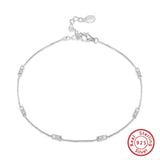 Silver Bracelet Square White Zirconium Bracelet – Jewelry Gift Ideas — 3