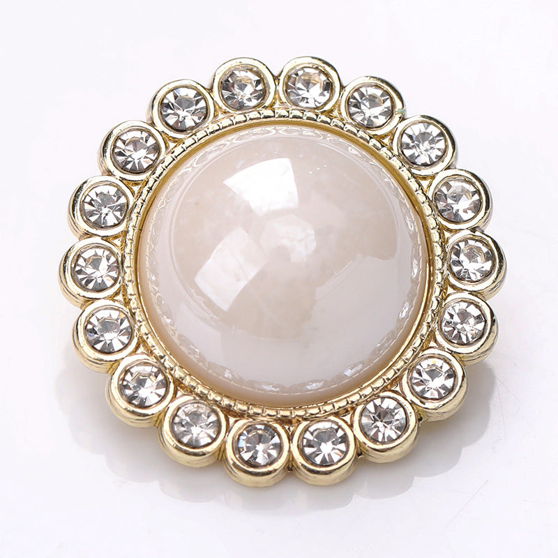 Pearl Drill Buckle Metal Coat Button Advanced Sense – Everyday Gifts — 1