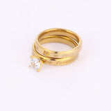 Men's And Women's Titanium Steel Diamond Coupler Rings – Gifts for Her — 1