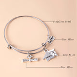 Graduate Cap Charm Bracelet Stainless Steel – Jewelry Gift Ideas — 2