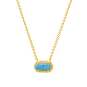 Fashion Oval Turquoise Inlaid Necklace – Jewelry Gift Ideas — 8