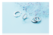Korean style micro-encrusted circle earrings small – Stylish Gifts — 4
