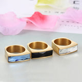 European and American Stainless Steel Gold Ring – Birthday Gifts — 2