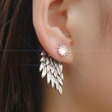 Angel Wings Stud Earrings with Diamonds – Thoughtful Gifts — 2