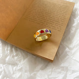 Ring Girl, Colorful Oil Dripping Love Ring – Gifts for Couples — 6