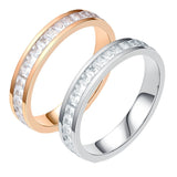 Fashion Rhinestones Rings Women Stainless Steel Ring – Stylish Gifts — 9