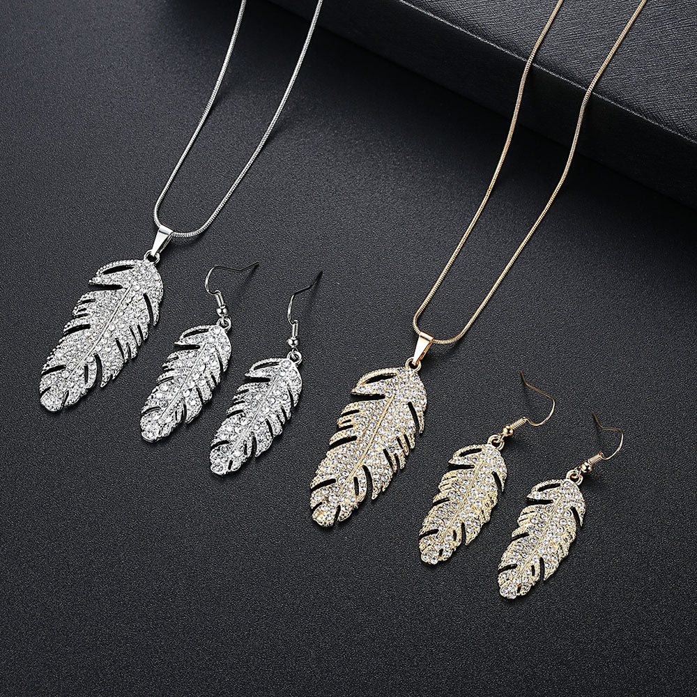 Rhinestone Necklace Earring Set – Jewelry Gift Ideas — 1