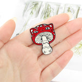 Mini Red Mushroom Brooch Alloy Paint Frog Pin – Jewelry Gift Ideas — 6