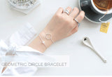 925 Sterling Silver Geometric Circle Bracelet – Jewelry Gift Ideas — 8