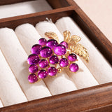Retro Style Colorful Purple Grape Shape Brooch – Stylish Gifts — 5
