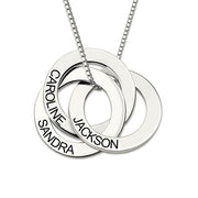 Silver Necklace Personalized Russian Interlocking – Jewelry Gift Ideas — 1
