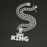 Mens Fashion Alloy Necklace With Diamond Pendant – Jewelry Gift Ideas — 2