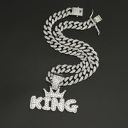 Mens Fashion Alloy Necklace With Diamond Pendant – Jewelry Gift Ideas — 2