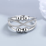 Rotatable Ring With Open Design Fashion Double-layered – Stylish Gifts — 5