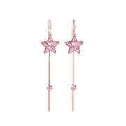 Star Earrings Female Long Tassels Show Face Thin Ear – Gifts for Her — 4