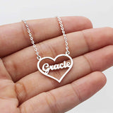 Personalized Custom Heart Pendant Letter Necklace – Jewelry Gift Ideas — 3