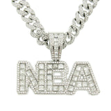 Square Diamond Patchwork Letter Pendant Necklace – Jewelry Gift Ideas — 2