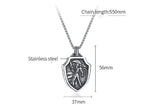 OP Retro Design Warrior Shield Titanium Steel – Jewelry Gift Ideas — 3