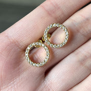 Earrings Temperament Hollowed Out Circle Zircon Full – Everyday Gifts — 5