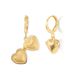 Vintage Exquisite Hug Heart Locket Drop Earrings – Meaningful Gifts — 2