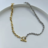 Women's Retro Two-tone Twist Chain Necklace – Jewelry Gift Ideas — 6