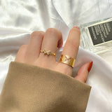 Vintage 6 Piece Green Hugging Hand Ring Set Women's – Gifts for Her — 6