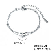 Cut Titanium Steel Double-layer Chain 26 Letters – Jewelry Gift Ideas — 18