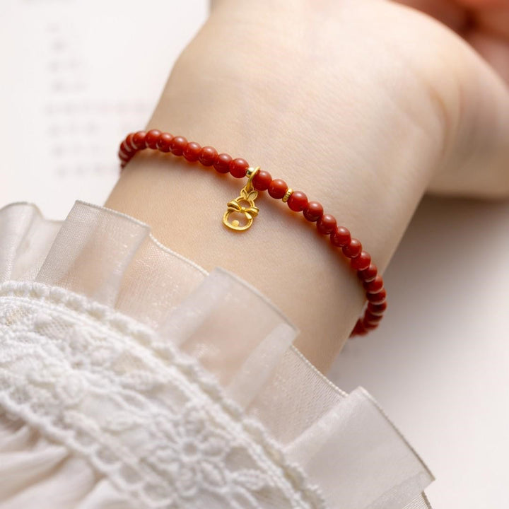 Natural Single Circle Agate String With Rabbit – Jewelry Gift Ideas — 1