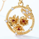 Love Of Butterfly S925 Silver Plating Gold Flower – Jewelry Gift Ideas — 5