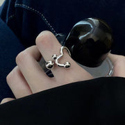 Liquid Irregular Pleated Couple Ring Female Niche – Gifts for Her — 5
