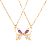 Zircon Set Butterfly Lover Necklace – Jewelry Gift Ideas — 3