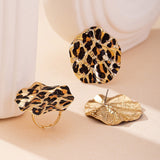Vintage Geometric Leopard Print Circle Disc Fashion – Stylish Gifts — 6