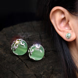 Women's Half Hollow Pattern Stud Earrings – Gifts for Her — 3