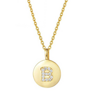 Single Studded Letter Necklace – Jewelry Gift Ideas — 2