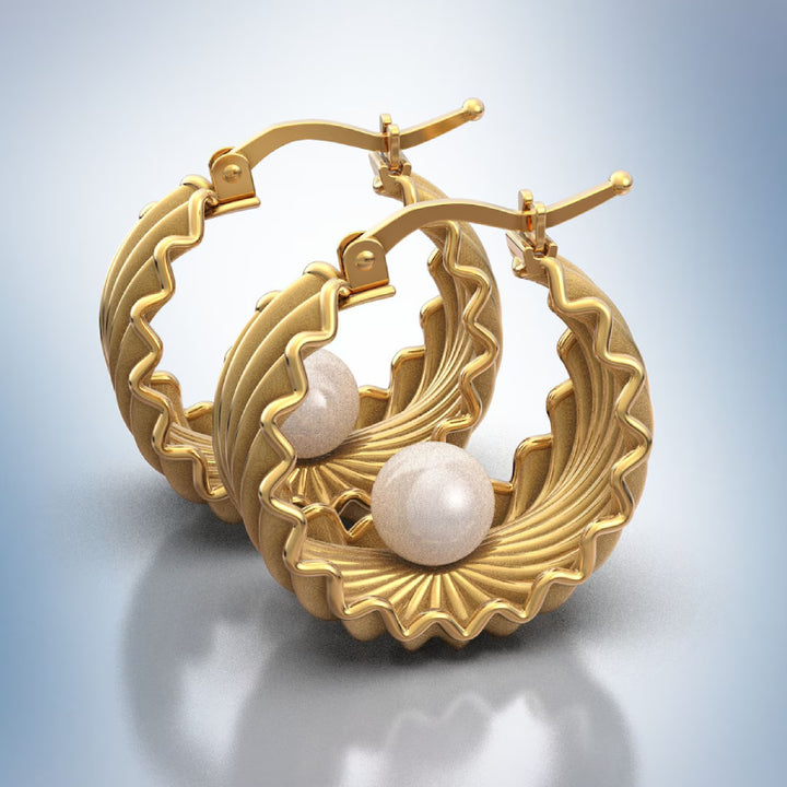 Creative Design Pearl Shell Eardrops – Small Gift Ideas — 1