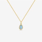 S925 Sterling Silver Zircon Lucky Stone Necklace – Jewelry Gift Ideas — 10