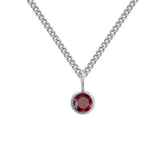 Stainless Steel Necklace With Diamond Birthstone – Jewelry Gift Ideas — 19