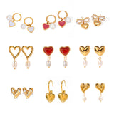 European And American Stainless Steel Pearl Earrings – Useful Gifts — 4