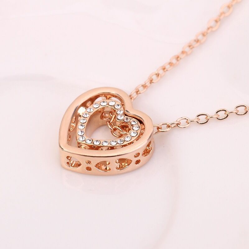 Simple Love Fashion Full Diamond Crystal Necklace – Jewelry Gift Ideas — 1